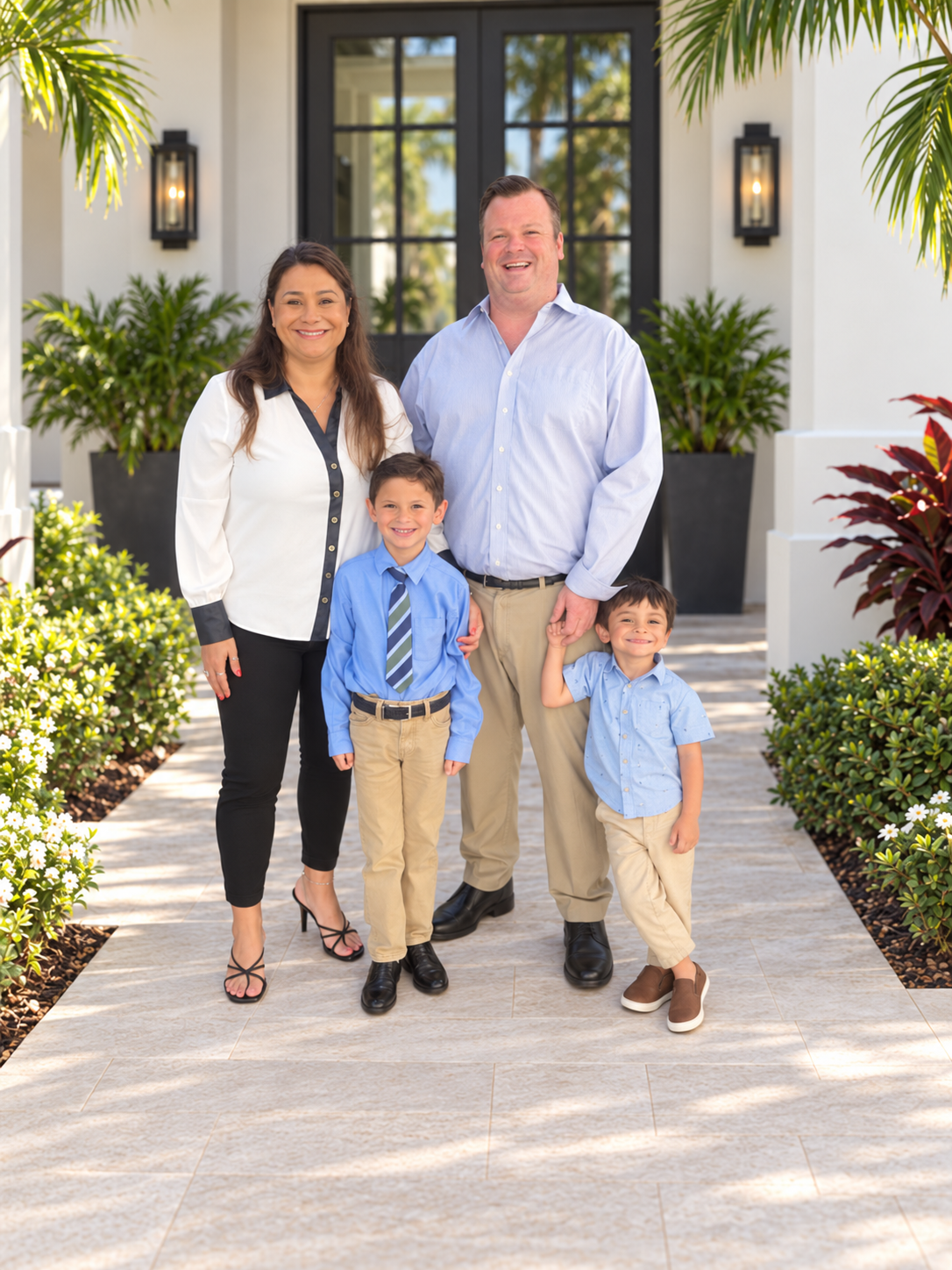 Taylor and family in Naples, Florida